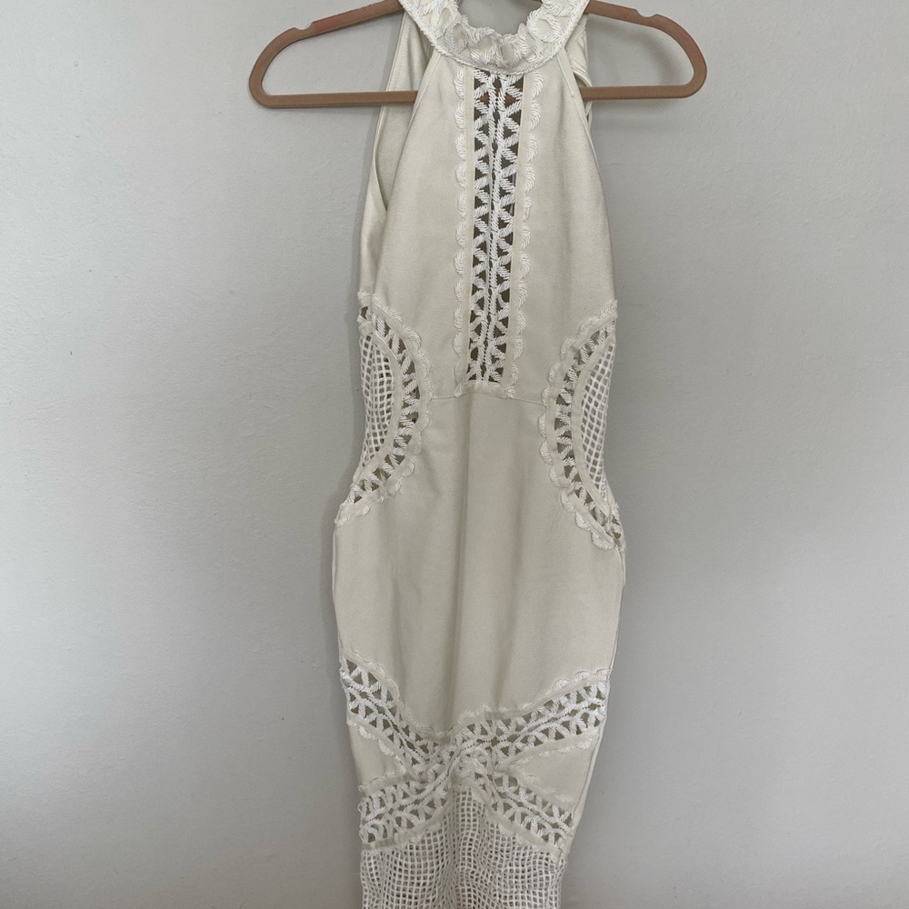 Missguided Bandage & Lace Midi Dress